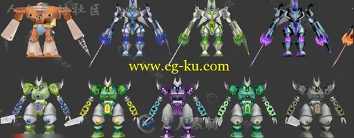 【M2神甲战纪】全套角色3D模型的图片1