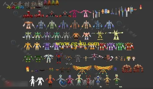 【M2神甲战纪】全套角色3D模型的图片2