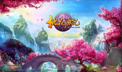 【桃花源记】中式Q版场景3D模型的图片1