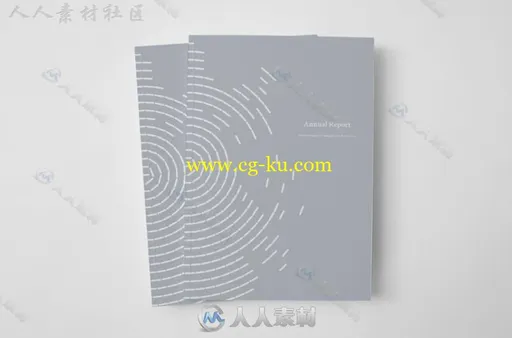现代干净简单的企业年度报告手册indesign排版模板的图片1