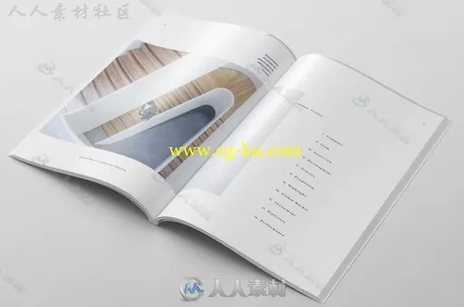 现代干净简单的企业年度报告手册indesign排版模板的图片7