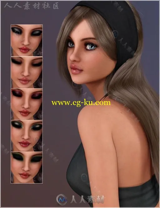 甜蜜可爱性感的女孩角色3D模型合辑的图片2