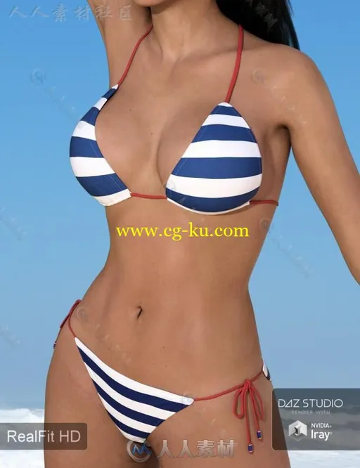 性感美女和比基尼服装3D模型合辑的图片5