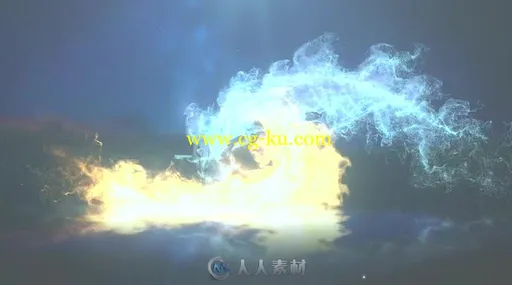 炫酷冰与火粒子融合爆炸标志显示LOGO演绎AE模板Videohive Ice And Fire Logo 1984的图片2