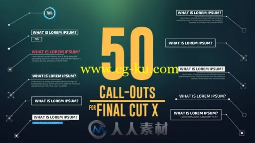 50组创意信息线条呼出文字标题注释动画AE模板 Videohive 50 Call-Outs Pack 14531447的图片1