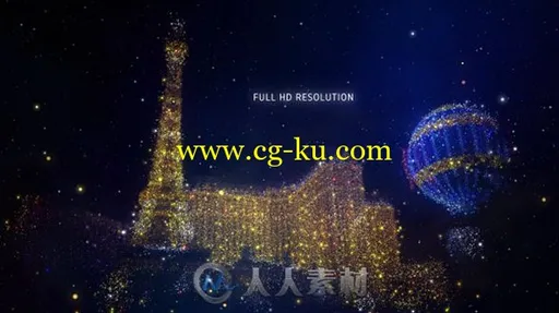 梦幻太空美丽繁星粒子组合照片显示幻灯片AE模板Videohive StarWay Space Slidesho的图片1