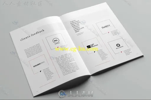 现代时尚多用途工作手册indesign排版模板的图片4