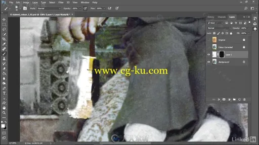 PS老旧照片色彩修复技术训练视频教程 Photo Restoration Fixing Stained Color and的图片3