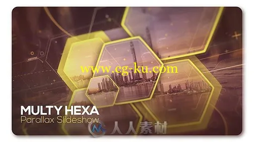 美丽三维空间六边形展示视差照片视频转场AE模板Videohive Parallax Slideshow Mul的图片3