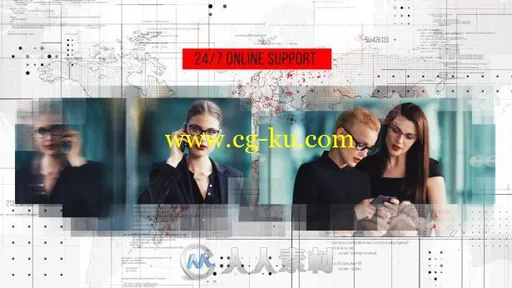 酷炫高科技地图目标点指示视频开场AE模板Videohive Target Map Slideshow 19682的图片1