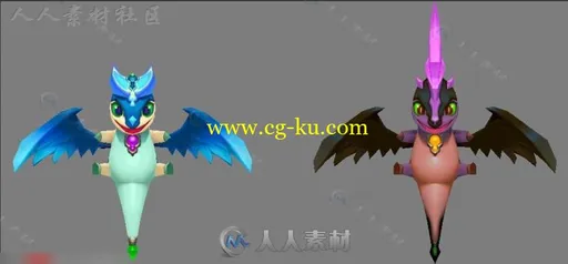 一套Q版手游角色人物3D模型的图片3
