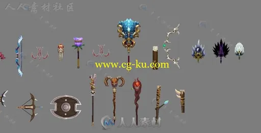 《鬼舞三国》全套角色和武器3D模型的图片1