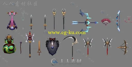 《鬼舞三国》全套角色和武器3D模型的图片9