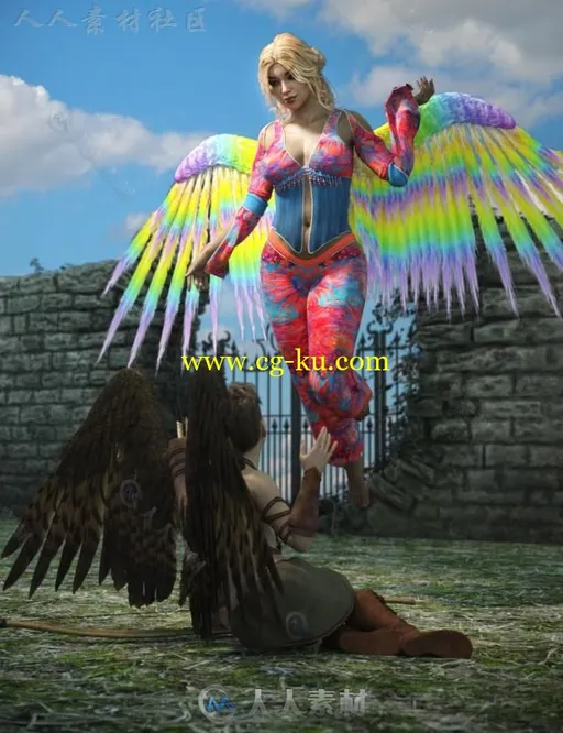 梦幻堕落天使的翅膀3D模型合辑的图片5