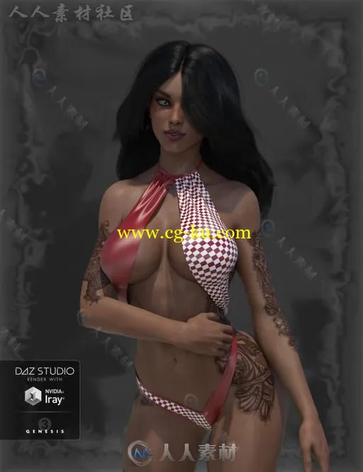 时尚性感的好莱坞风格女性泳装3D模型合辑的图片6