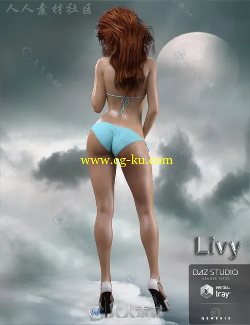 美丽性感独特的哥特式女孩角色3D模型合辑的图片6