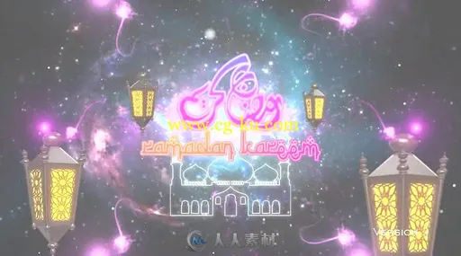 夜晚寺庙视觉缩放冲击效果幻灯片斋月节日视频开场AE模板Videohive Universe Zoom的图片4