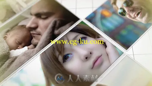创意照片优雅滑落摆放组合展示幻灯片相册动画AE模板Videohive Mosaic Photo R的图片1