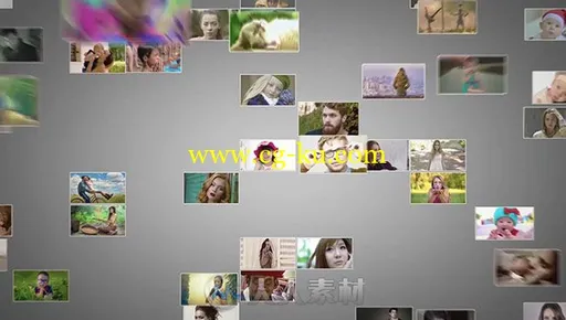 创意照片优雅滑落摆放组合展示幻灯片相册动画AE模板Videohive Mosaic Photo R的图片2