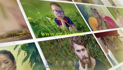 创意照片优雅滑落摆放组合展示幻灯片相册动画AE模板Videohive Mosaic Photo R的图片3