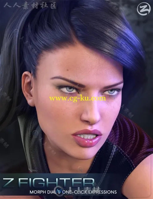 超精细女性角色表情3D模型合辑的图片1
