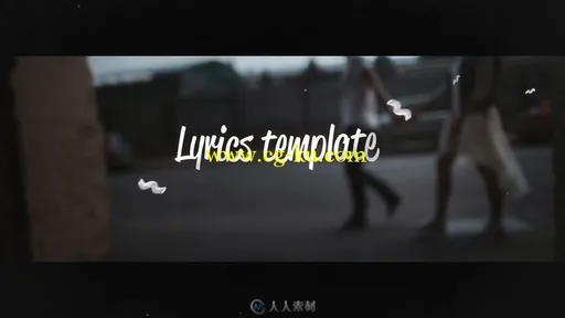 创意爱恋文字歌词排版展示幻灯片AE模板 Videohive Lyrics Template 17812872的图片3
