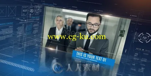 震撼科技感公司照片展示幻灯片企业商务AE模板Videohive World map history slides的图片1