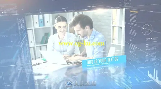 震撼科技感公司照片展示幻灯片企业商务AE模板Videohive World map history slides的图片4