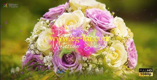 完美梦幻浪漫视差爱情故事照片幻灯片相册动画AE模板Videohive Romantic Parallax的图片1