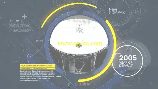 时尚创意完美动感椭圆图片显示企业时间轴幻灯片AE模板Videohive Elipses Slides 1的图片5