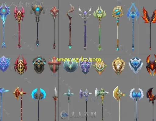 Q版3D手游《守护之光》全套角色和武器3D模型的图片3