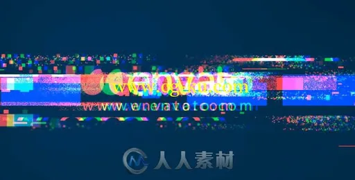创意炫酷科技故障标志显示LOGO演绎AE模板Videohive Glitches Logo Reveal (2 vers的图片1