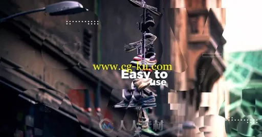 优雅时尚字母线条视差幻灯片相册动画AE模板 Slideshow Clean Modern的图片1