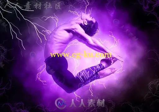 超酷震撼闪电动画艺术特效PS动作的图片3