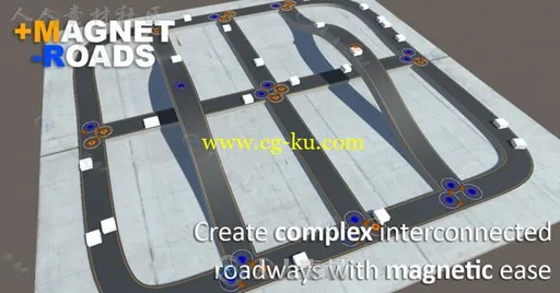 简便快捷的使用磁铁创建道路建模编辑器扩充Unity游戏素材资源的图片3
