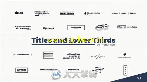 创意简约文字字幕标题排版动画AE模板 Videohive Titles 19843723的图片1