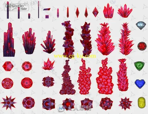 美丽梦幻的太空石和水晶3D模型合辑的图片13
