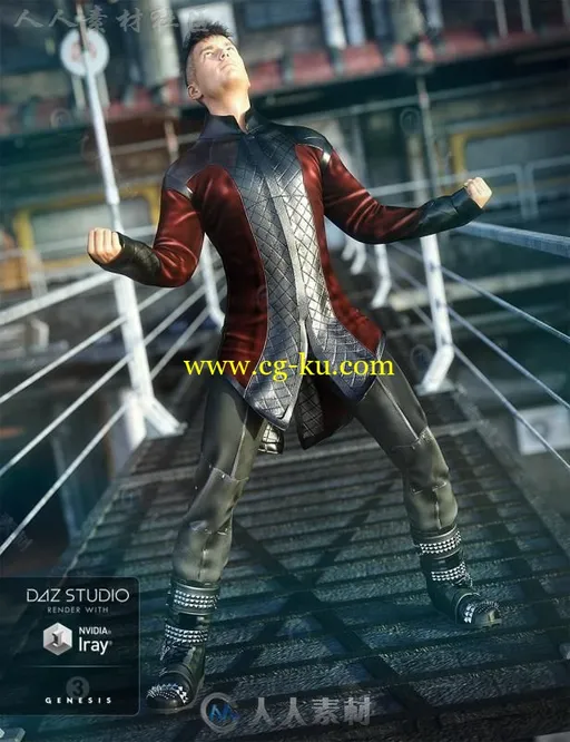 外来者僧侣炫酷帅气的服装3D模型合辑的图片2