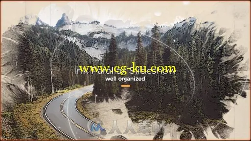 完美史诗水墨散开照片展示幻灯片相册动画AE模板Videohive Ink Slideshow 1982的图片1