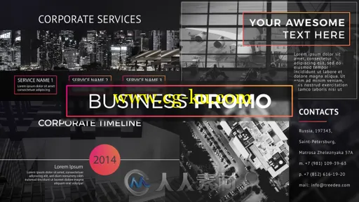 现代时尚完美优雅的商业推广视频包装AE模板 Videohive Business Promo 19925068的图片1