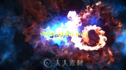 炫酷冰与火标志动画展示LOGO演绎AE模板 Videohive Fire And Ice Logo 19877205的图片2