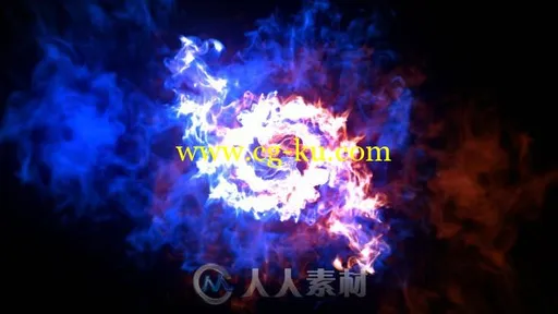 炫酷冰与火标志动画展示LOGO演绎AE模板 Videohive Fire And Ice Logo 19877205的图片3