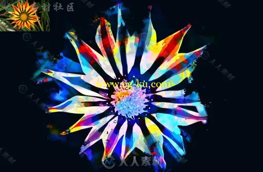 美丽的水彩卡通画艺术特效PS动作的图片3