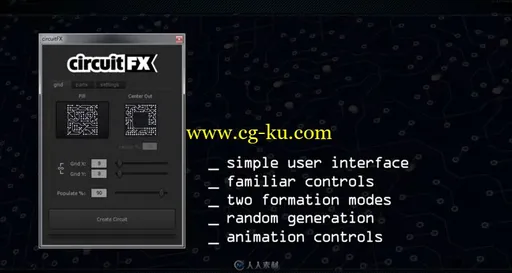 快速制作高科技电流电路板线路图形动画安装AE脚本 circuitFX 1.3 版的图片2