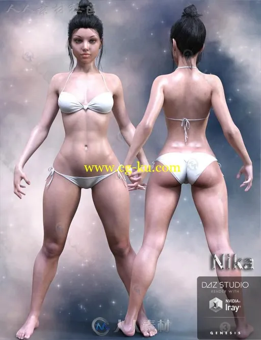 美丽的印度教神职人士女性角色3D模型合辑的图片7