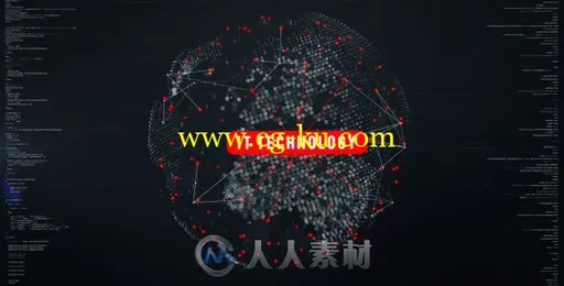 创意炫酷数字科技点线链接地图动画展示幻灯片AE模板Videohive Digital Globe 1986的图片1