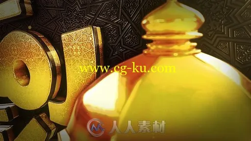 高贵华丽的伊斯兰教斋月节日视频开场AE模板 Videohive Ramadan Goldish Ope的图片1
