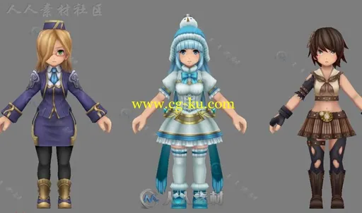 精品日式Q版角色3D模型的图片2