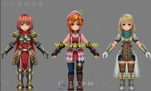 精品日式Q版角色3D模型的图片3