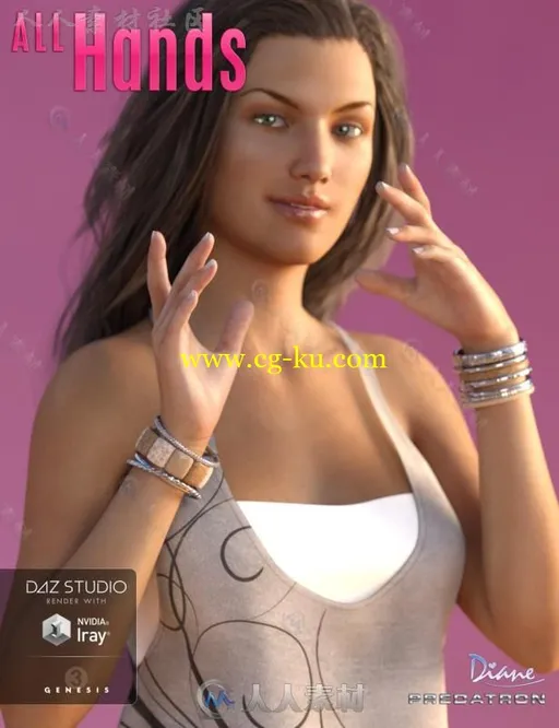 女性精美多才多艺的手和姿势3D模型合辑的图片4
